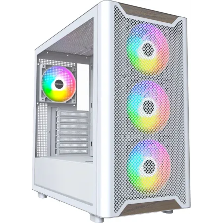 Корпус Montech XR Wood белый без БП ATX 3x120mm 2xUSB3.0 audio bott PSU