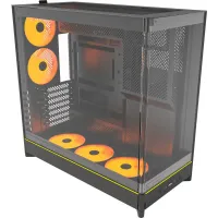 Корпус Montech HS02 PRO черный без БП ATX 4x140mm 2xUSB3.0 audio bott PSU