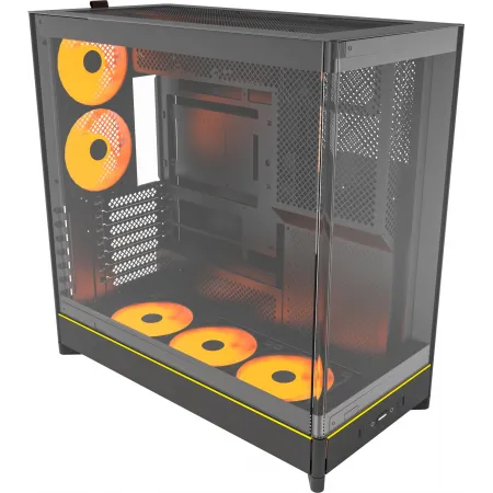 Корпус Montech HS02 PRO черный без БП ATX 4x140mm 2xUSB3.0 audio bott PSU