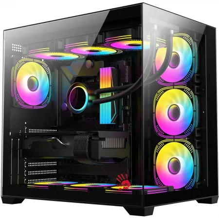 Корпус Bloody CC-122 черный без БП ATX 10x120mm 1xUSB2.0 1xUSB3.0 audio