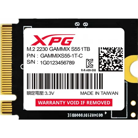 Накопитель SSD A-Data PCIe 4.0 x4 1000GB SGAMMIXS55-1T-C Gammix S55 XPG M.2 2230