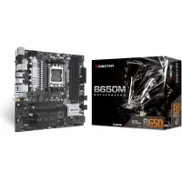 Материнская плата Biostar B650MT-E Pro SocketAM5 AMD B650 4xDDR5 mATX AC`97 8ch(7.1) 2.5Gg RAID+HDMI+DP
