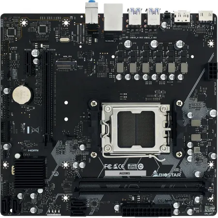 Материнская плата Biostar A620MS SocketAM5 AMD A620 2xDDR5 mATX AC`97 8ch(7.1) GbLAN RAID+HDMI+DP