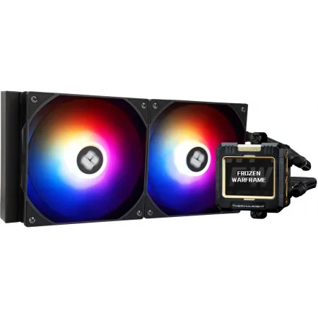 Система водяного охлаждения Thermalright Frozen Warframe 280 ARGB Soc-AM5/AM4/1200/1700/1851 черный 4-pin 29.8dB Al LCD Ret (F-WFRAME-280-BL-ARGB)