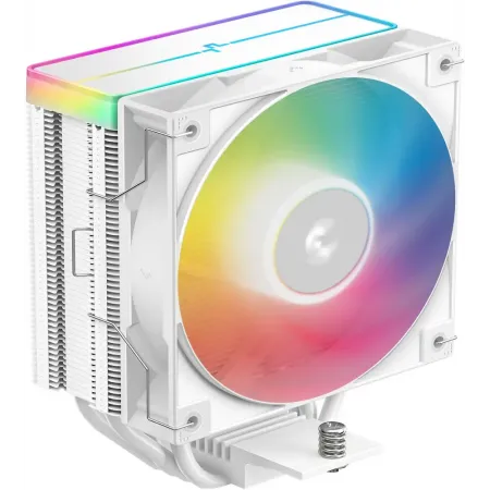 Устройство охлаждения(кулер) Deepcool AG400 Wh V2 ARGB Soc-AM5/AM4/1200/1700/1851 белый 4-pin 31.6dB Al+Cu 220W 643gr Ret (R-AG400-WHAMMN-GJD)