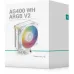 Устройство охлаждения(кулер) Deepcool AG400 Wh V2 ARGB Soc-AM5/AM4/1200/1700/1851 белый 4-pin 31.6dB Al+Cu 220W 643gr Ret (R-AG400-WHAMMN-GJD)
