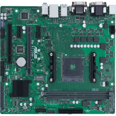 Материнская плата Asus PRO A520M-C II/CSM Soc-AM4 AMD A520 2xDDR4 mATX AC`97 8ch(7.1) GbLAN RAID+VGA+DVI+HDMI+DP