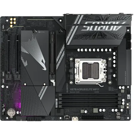 Материнская плата Gigabyte X870M A ELITE WF7 SocketAM5 AMD X870 4xDDR5 mATX AC`97 8ch(7.1) 2.5Gg RAID+HDMI