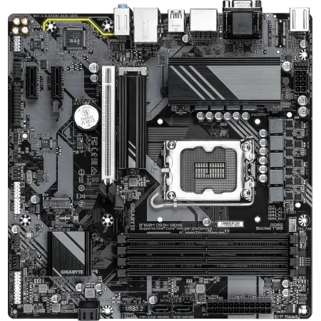 Материнская плата Gigabyte B760M DS3H GEN5 Soc-1700 Intel B760 4xDDR5 mATX AC`97 8ch(7.1) 2.5Gg RAID+VGA+HDMI+DP