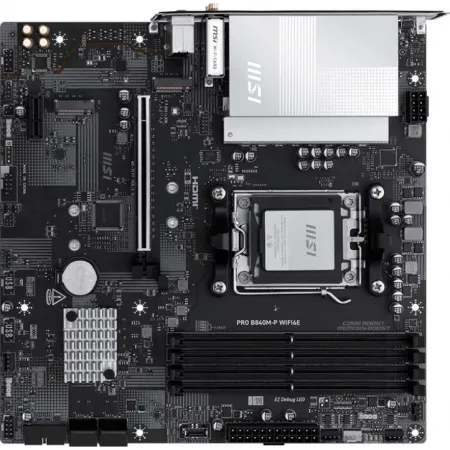 Материнская плата MSI PRO B840M-P WIFI6E SocketAM5 AMD B840 4xDDR5 ATX AC`97 8ch(7.1) 2.5Gg RAID+HDMI