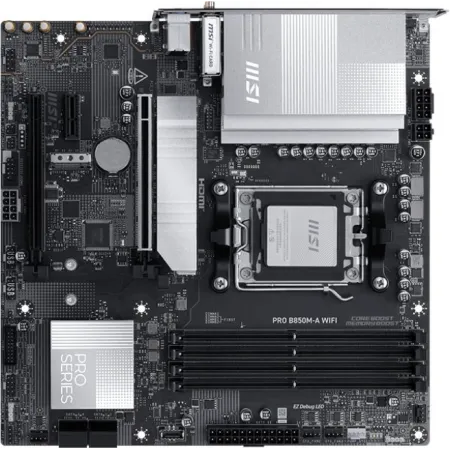 Материнская плата MSI PRO B850M-A WIFI SocketAM5 AMD B850 4xDDR5 mATX AC`97 8ch(7.1) 5Gigabit RAID+HDMI+DP