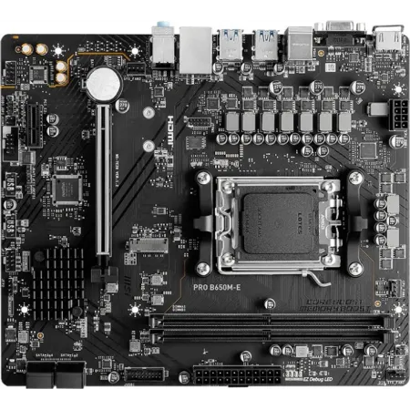 Материнская плата MSI PRO B650M-E SocketAM5 AMD B650 2xDDR5 mATX AC`97 8ch(7.1) GbLAN RAID+VGA+HDMI