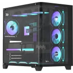 Корпус Formula Crystal U2 Floe черный без БП ATX 1xUSB2.0 1xUSB3.0 1xUSB3.1 audio bott PSU