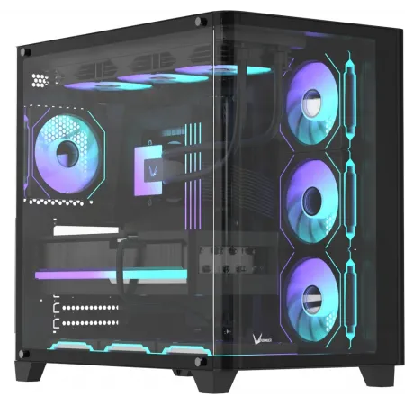Корпус Formula Crystal U2 Floe черный без БП ATX 1xUSB2.0 1xUSB3.0 1xUSB3.1 audio bott PSU