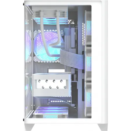 Корпус Formula Crystal U2 белый без БП ATX 1xUSB2.0 1xUSB3.0 1xUSB3.1 audio bott PSU