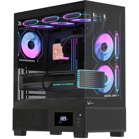 Корпус Formula Crystal E1 Floe черный без БП ATX 5x120mm 3x140mm 2xUSB3.0 1xUSB3.1 audio bott PSU