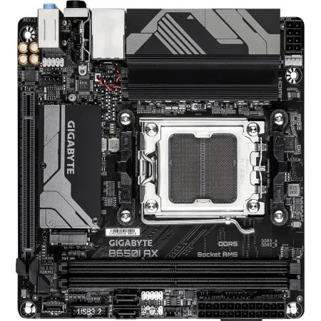 Материнская плата Gigabyte B650I AX SocketAM5 AMD B650 2xDDR5 mini-ITX AC`97 8ch(7.1) 2.5Gg RAID+HDMI+DP