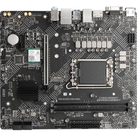 Материнская плата MSI PRO H610M-G WIFI DDR4 Soc-1700 Intel H610 2xDDR4 mATX AC`97 8ch(7.1) GbLAN+VGA+HDMI+DP