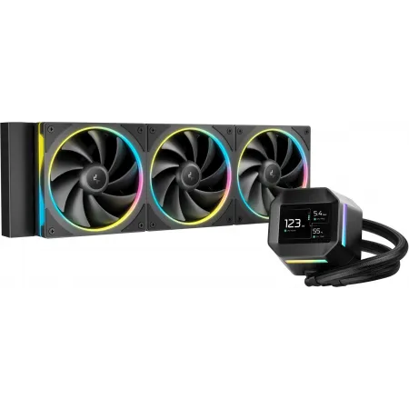 Система водяного охлаждения Deepcool LM360 ARGB Soc-AM5/AM4/1200/1700/1851 черный 4-pin 19-36dB Al LCD 250W 1729gr Ret (R-LM360-BKDMMC-1)