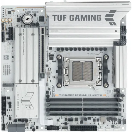 Материнская плата Asus TUF GAMING B850M-PLUS WIFI7 W SocketAM5 AMD B850 4xDDR5 mATX AC`97 8ch(7.1) 2.5Gg RAID+HDMI+DP