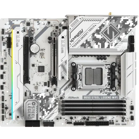 Материнская плата Asrock B650 STEEL LEGEND WIFI Socket AM5 AMD B650 4xDDR5 ATX AC`97 8ch(7.1) 2.5Gg RAID+HDMI+DP Материнская плата Asrock B650 STEEL LEGEND WIFI Socket AM5 AMD B650 4xDDR5 ATX AC`97 8ch(7.1) 2.5Gg RAID+HDMI+DP