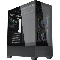 Корпус Accord ACC-EL1B TG черный без БП ATX 2xUSB2.0 1xUSB3.1 audio
