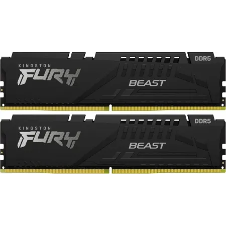 Память DDR5 2x32GB 5600MHz Kingston KF556C36BBE2K2-64 Fury Beast Black RTL Gaming PC5-44800 CL36 DIMM 288-pin 1.25В single rank с радиатором Ret