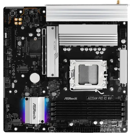 Материнская плата Asrock A620AM Pro RS WiFi Socket AM5 AMD A620A 4xDDR5 mATX AC`97 8ch(7.1) 2.5Gg RAID+HDMI+DP Материнская плата Asrock A620AM Pro RS WiFi Socket AM5 AMD A620A 4xDDR5 mATX AC`97 8ch(7.1) 2.5Gg RAID+HDMI+DP
