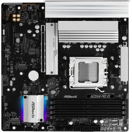 Материнская плата Asrock A620AM Pro RS Socket AM5 AMD A620A 4xDDR5 mATX AC`97 8ch(7.1) 2.5Gg RAID+HDMI+DP Материнская плата Asrock A620AM Pro RS Socket AM5 AMD A620A 4xDDR5 mATX AC`97 8ch(7.1) 2.5Gg RAID+HDMI+DP