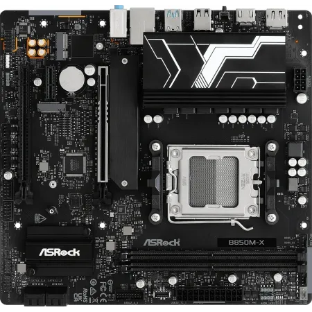 Материнская плата Asrock B850M-X R2.0 Socket AM5 AMD B850 2xDDR5 mATX AC`97 8ch(7.1) 2.5Gg RAID+HDMI+DP