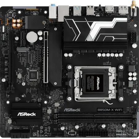 Материнская плата Asrock B850M-X WIFI R2.0 Socket AM5 AMD B850 2xDDR5 mATX AC`97 8ch(7.1) 2.5Gg RAID+HDMI+DP