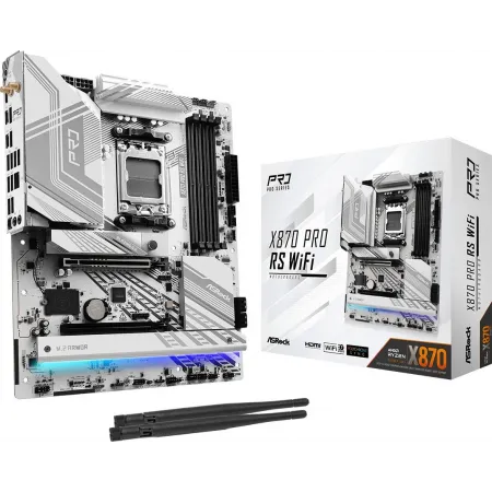 Материнская плата Asrock X870 PRO RS WIFI Socket AM5 AMD X870 4xDDR5 ATX AC`97 8ch(7.1) 2.5Gg RAID+HDMI