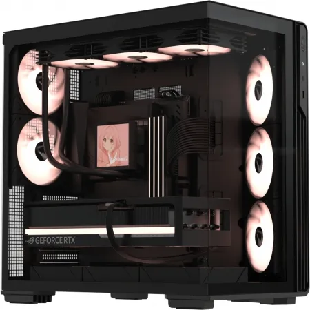 Корпус Formula Crystal Z7 PA черный без БП ATX 5x120mm 1xUSB3.0 1xUSB3.1 audio bott PSU