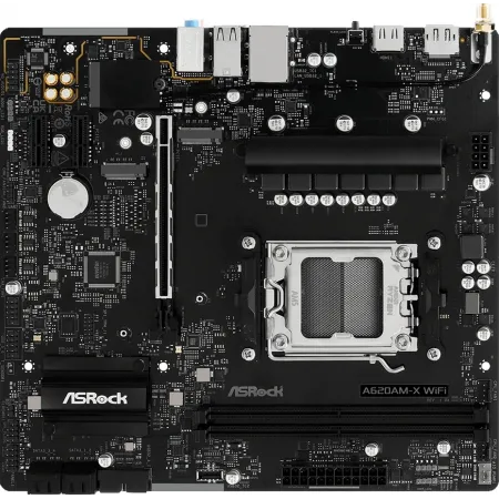 Материнская плата Asrock A620AM-X WiFi Socket AM5 AMD A620A 2xDDR5 mATX AC`97 8ch(7.1) 2.5Gg RAID+HDMI+DP