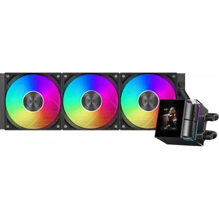 Система водяного охлаждения PcCooler DS360 Display ARGB Soc-AM5/AM4/1200/1700/1851 черный 4-pin 39.8dB Al LCD 310W Ret (DS360-BKAWXY-GL)