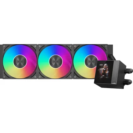 Система водяного охлаждения PcCooler DC360 Pro Display ARGB Soc-AM5/AM4/1200/1700/1851 черный 4-pin 39.8dB Al LCD 310W Ret (DC360PRO-BKAWXY-GL)