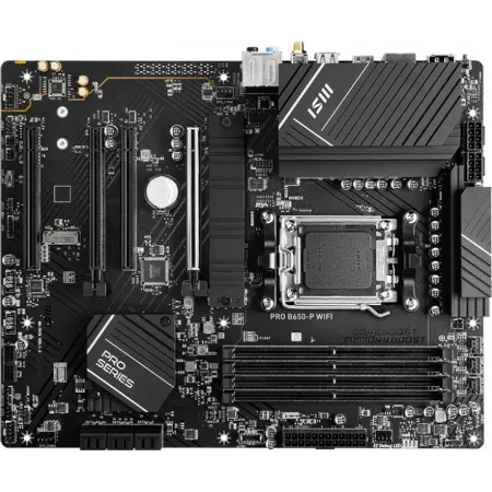 Материнская плата MSI PRO B650-P WIFI Socket AM5 AMD B650 4xDDR5 ATX AC`97 8ch(7.1) 2.5Gg RAID+HDMI+DP
