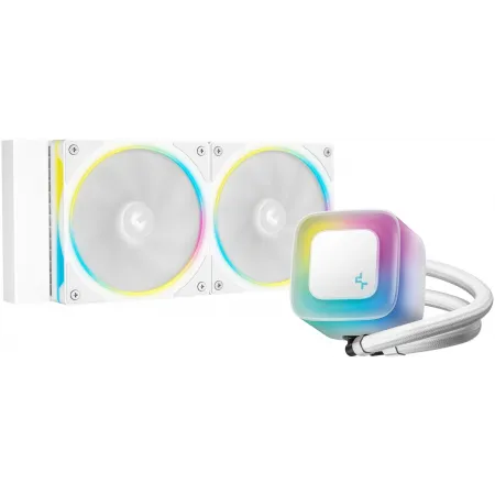 Система водяного охлаждения Deepcool LE240 Pro ARGB Soc-AM5/AM4/1200/1700/1851 белый 4-pin 28.2-33dB Al 280W 1347gr Ret (R-LE240PRO-WHAMMC-G-1)