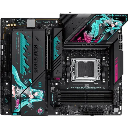 Материнская плата Asus ROG STRIX X870E-H GAMING MIKU Socket AM5 AMD X870E 4xDDR5 ATX AC`97 8ch(7.1) 5Gigabit RAID+HDMI