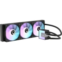 Система водяного охлаждения Formula Ice Jet Glow 360 ARGB Soc-AM5/AM4/1200/2066/1700/1851 черный 4-pin 1-27dB Al+Cu 300W Ret (ICE JET GLOW 360 BK)