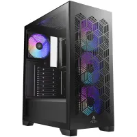 Корпус Azza AEROHEX черный без БП ATX 4x120mm 1xUSB2.0 1xUSB3.0 audio bott PSU