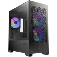 Корпус Azza AEROHEX-M черный без БП mATX 4x120mm 1xUSB2.0 2xUSB3.0 audio bott PSU