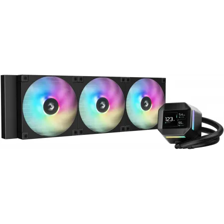 Система водяного охлаждения Deepcool LM420 Soc-AM5/AM4/1200/1700/1851 черный 4-pin 19-36dB Al LCD 1729gr Ret (R-LM420-BKDMMC-1)