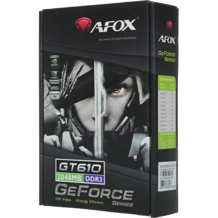 Видеокарта Afox PCI-E 3.0 AF610-2048D3L5-V3 NVIDIA GeForce GT 610 2Gb 64bit GDDR3 810/1333 DVIx1 HDMIx1 CRTx1 HDCP Ret low profile