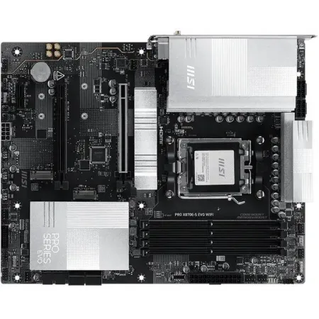 Материнская плата MSI PRO X870E-S EVO WIFI Socket AM5 AMD X870E 4xDDR5 ATX AC`97 8ch(7.1) 5Gigabit RAID+HDMI Материнская плата MSI PRO X870E-S EVO WIFI Socket AM5 AMD X870E 4xDDR5 ATX AC`97 8ch(7.1) 5Gigabit RAID+HDMI