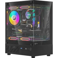 Корпус Formula Crystal Z1CM Plus AR черный без БП mATX 2x120mm 1xUSB3.0 audio bott PSU