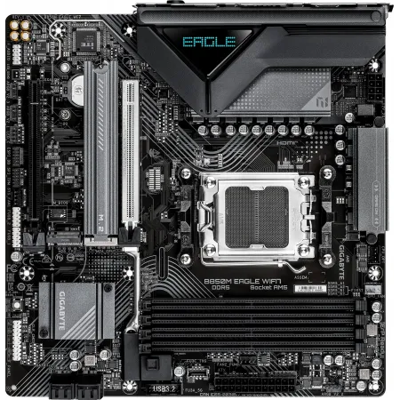 Материнская плата Gigabyte B850M EAGLE WF7 Socket AM5 AMD B850 4xDDR5 mATX AC`97 8ch(7.1) 2.5Gg RAID+HDMI+DP