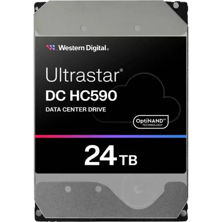 Жесткий диск WD SATA-III 24TB 0F65684 WUH722624ALE6L4 Ultrastar DC HC590 4KN (7200rpm) 512Mb 3.5"