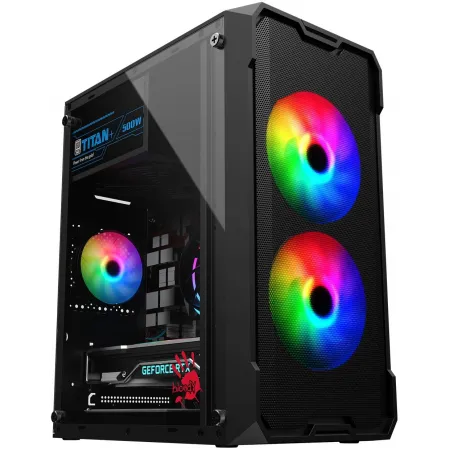 Корпус Bloody CC-129 черный без БП mATX 1x80mm 2x120mm 1xUSB2.0 1xUSB3.0 audio
