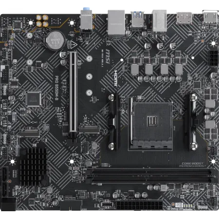 Материнская плата MSI PRO B550M-B Soc-AM4 AMD B550 2xDDR4 mATX AC`97 8ch(7.1) GbLAN RAID+HDMI+DP